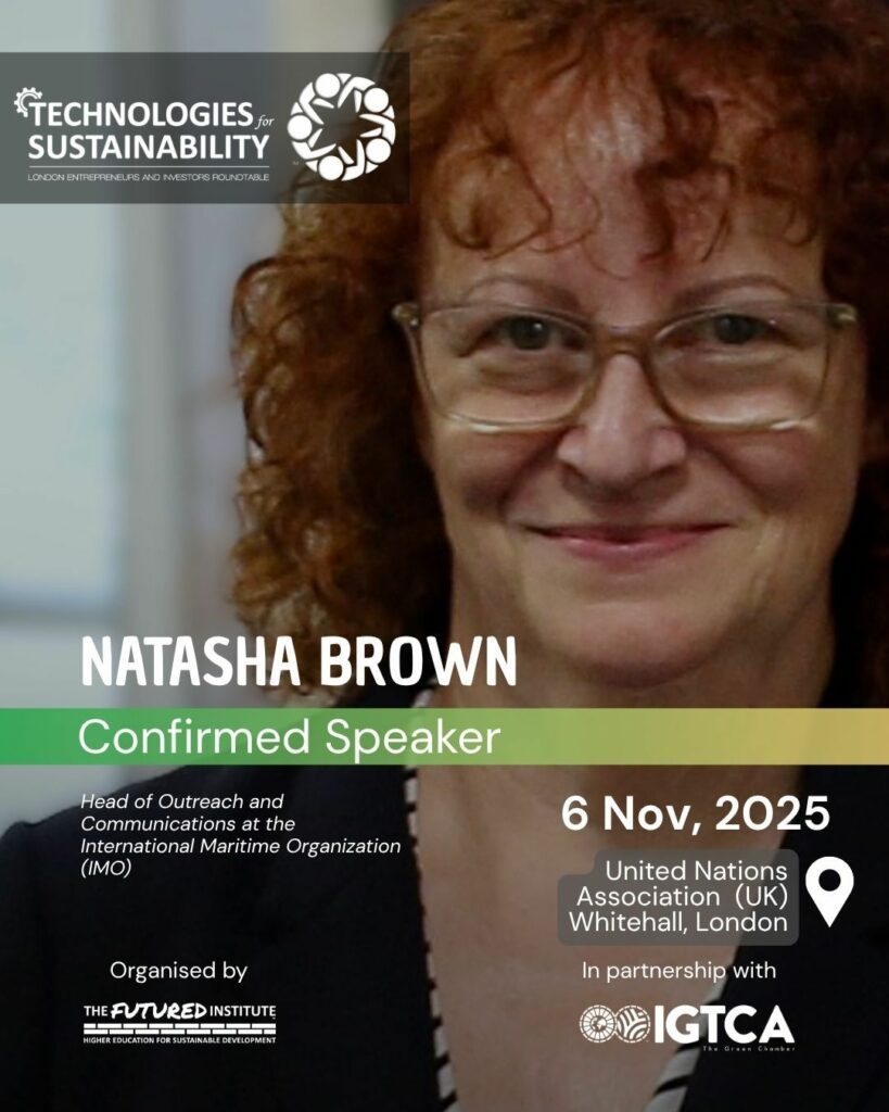 Natasha Brown (IMO) to Speak at Technologies for Sustainability – London 2025