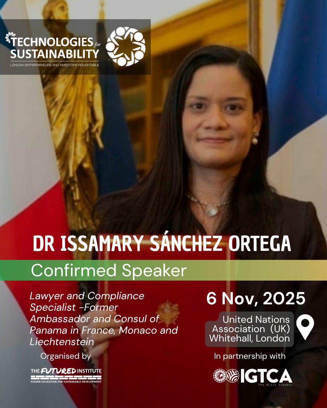 Dr Issamary Sánchez Ortega to Speak at Technologies for Sustainability – London 2025